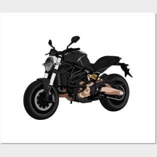 Monster 821 Bike Illustration Posters and Art